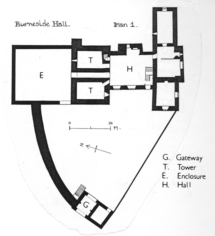 Burneside Hall Groundplan, Near Kendal, Cumbria